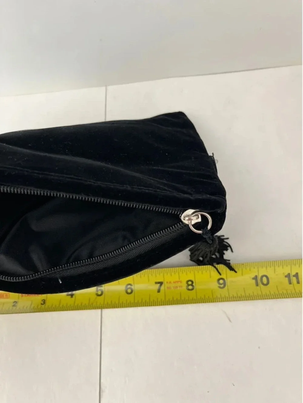 Black velvet makeup cosmetic bag organizer travel bag